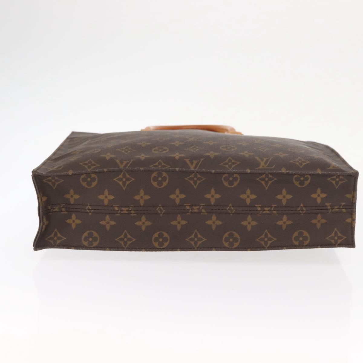 LOUIS VUITTON Monogram Sac Plat Hand Bag M51140 LV Auth BA9116