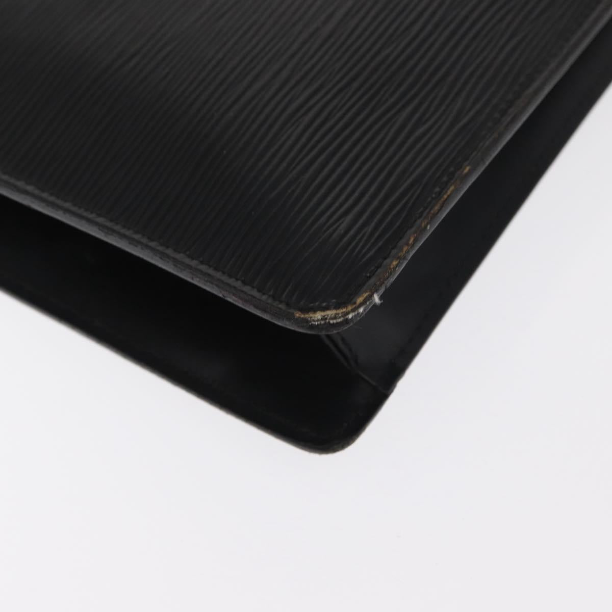 LOUIS VUITTON Epi Montaigne 27 Clutch Bag Black M52652 LV Auth BA9119