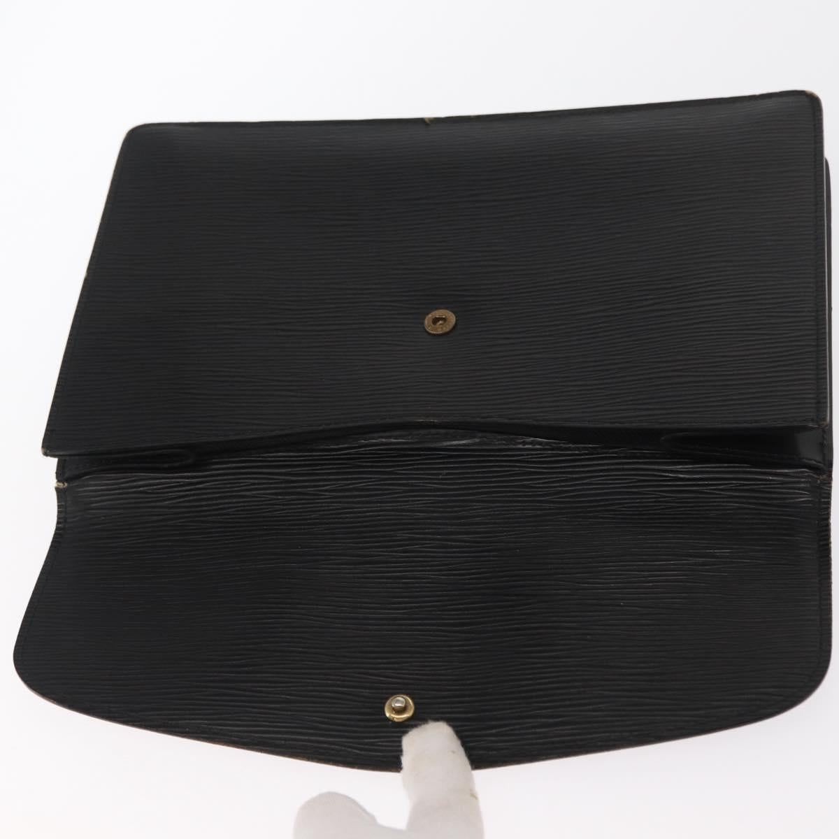 LOUIS VUITTON Epi Montaigne 27 Clutch Bag Black M52652 LV Auth BA9119