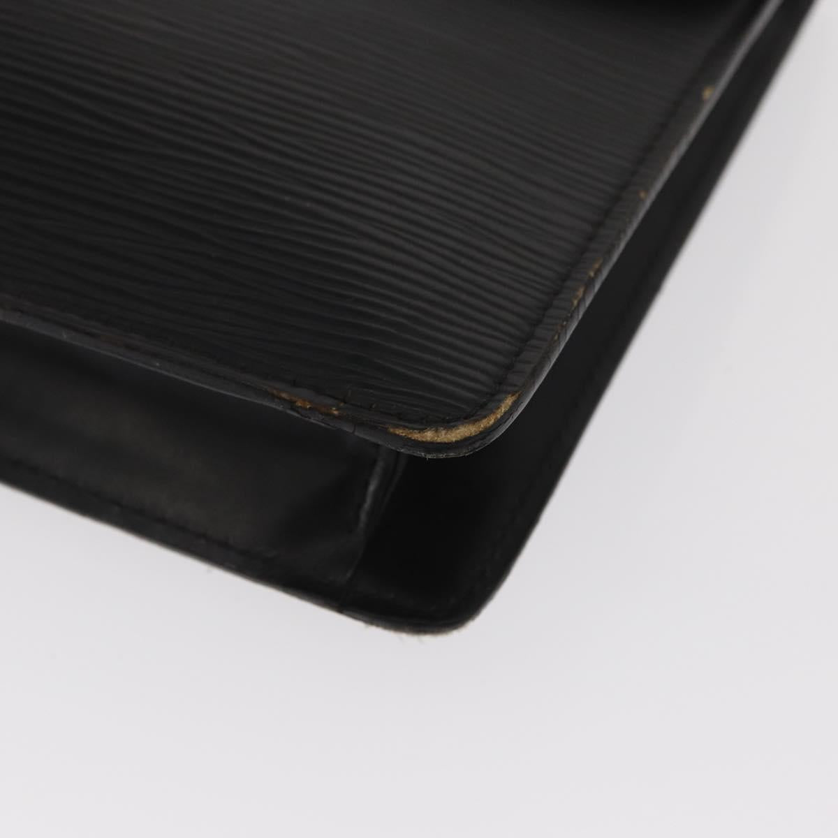 LOUIS VUITTON Epi Montaigne 27 Clutch Bag Black M52652 LV Auth BA9119