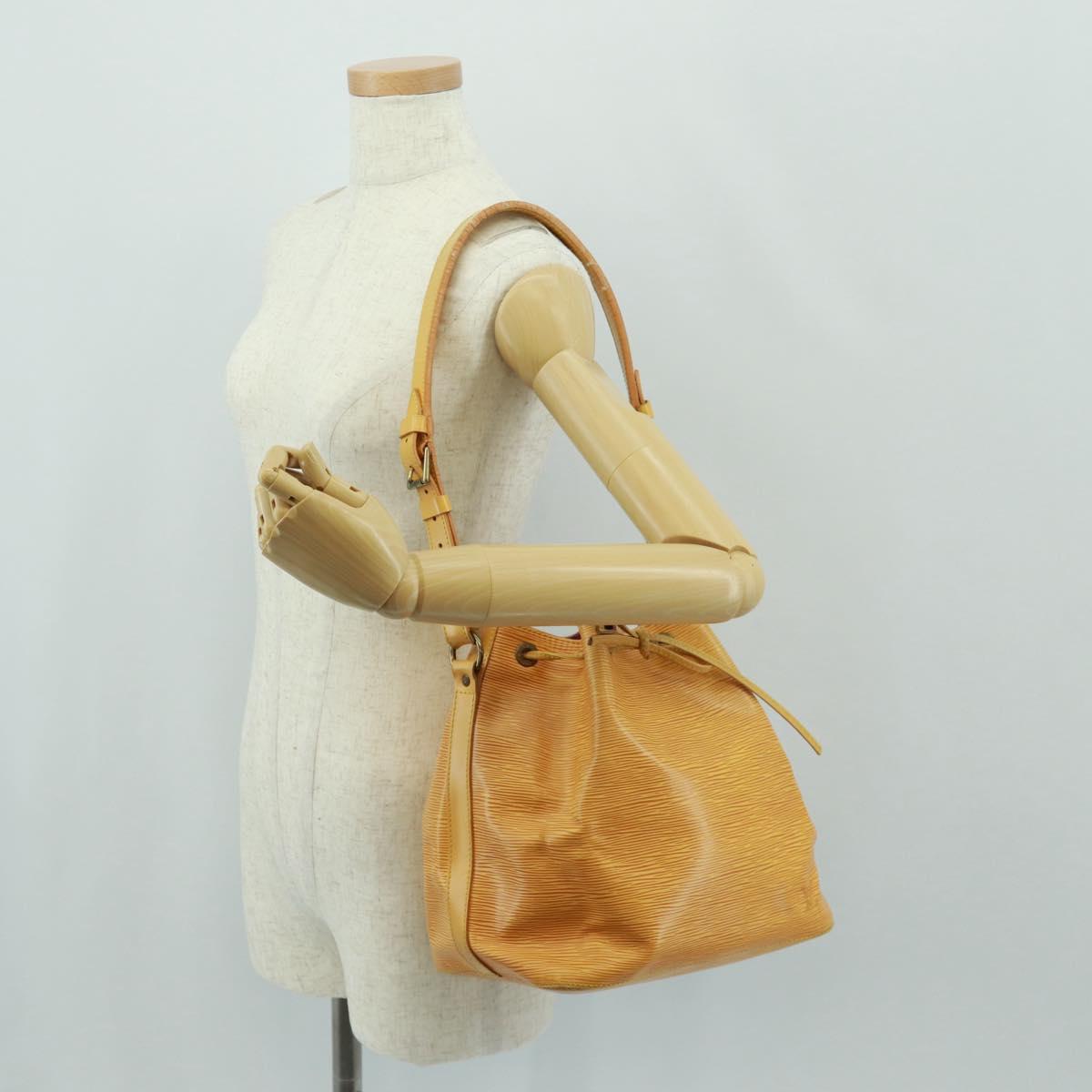 LOUIS VUITTON Epi Petit Noe Shoulder Bag Yellow M44109 LV Auth BA9123