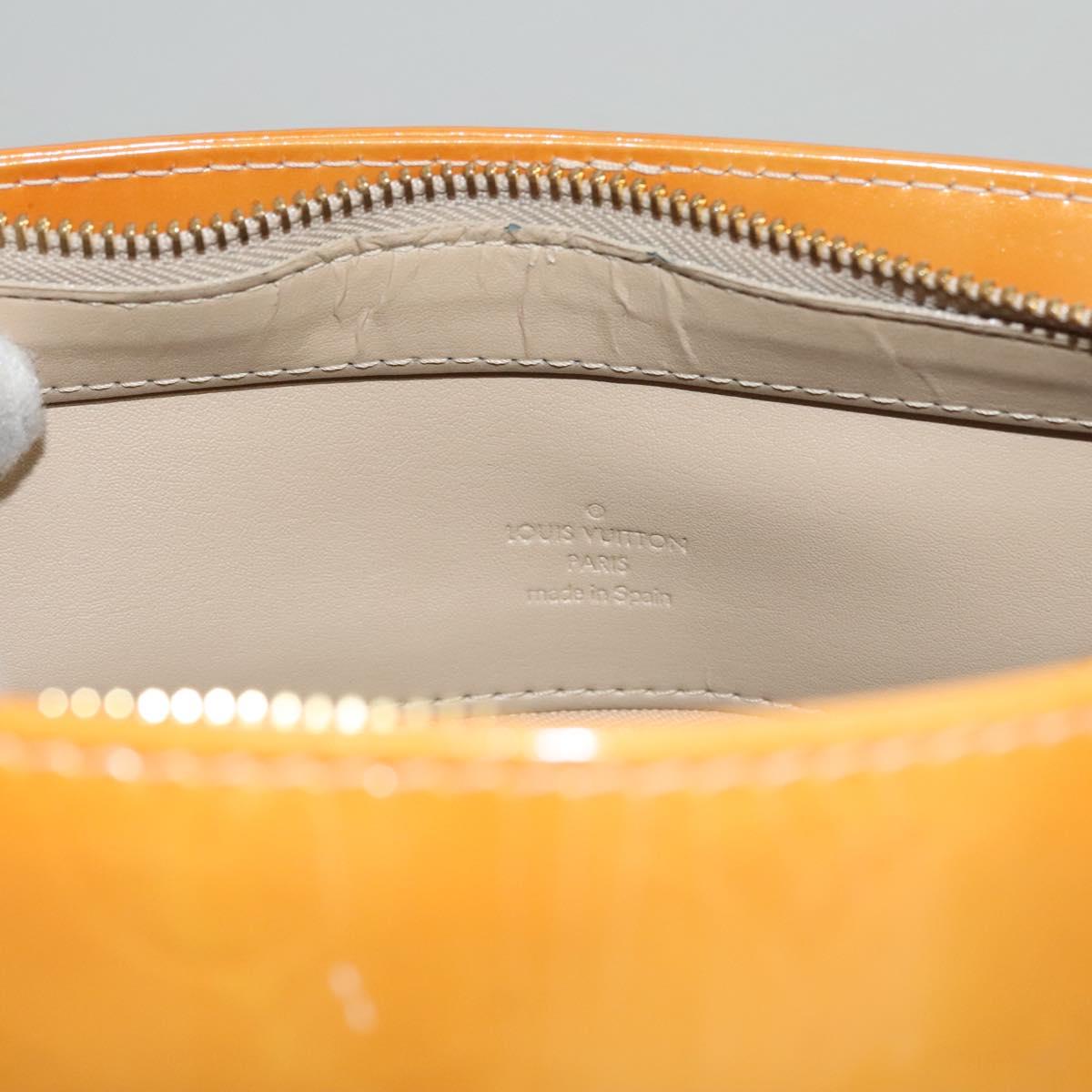 LOUIS VUITTON Monogram Vernis Houston Hand Bag Jaune M91121 LV Auth BA914