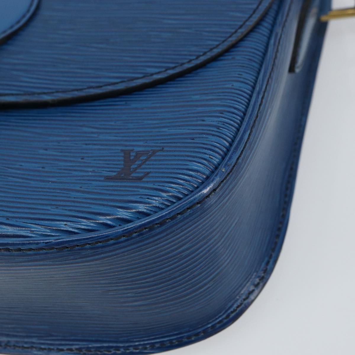 LOUIS VUITTON Epi Saint Cloud GM Shoulder Bag Toledo Blue M52195 LV Auth BA9150