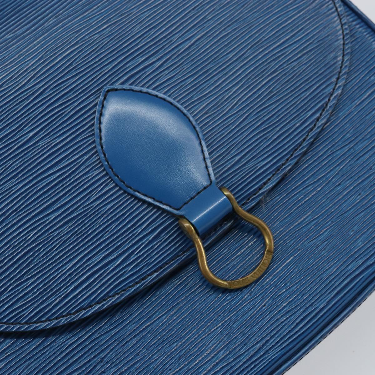 LOUIS VUITTON Epi Saint Cloud GM Shoulder Bag Toledo Blue M52195 LV Auth BA9150