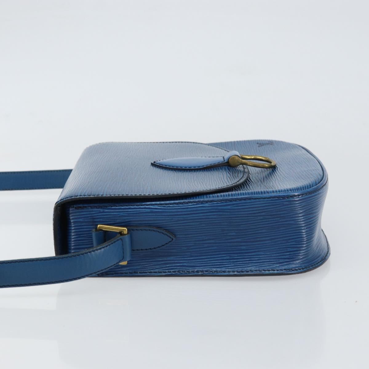 LOUIS VUITTON Epi Saint Cloud GM Shoulder Bag Toledo Blue M52195 LV Auth BA9150