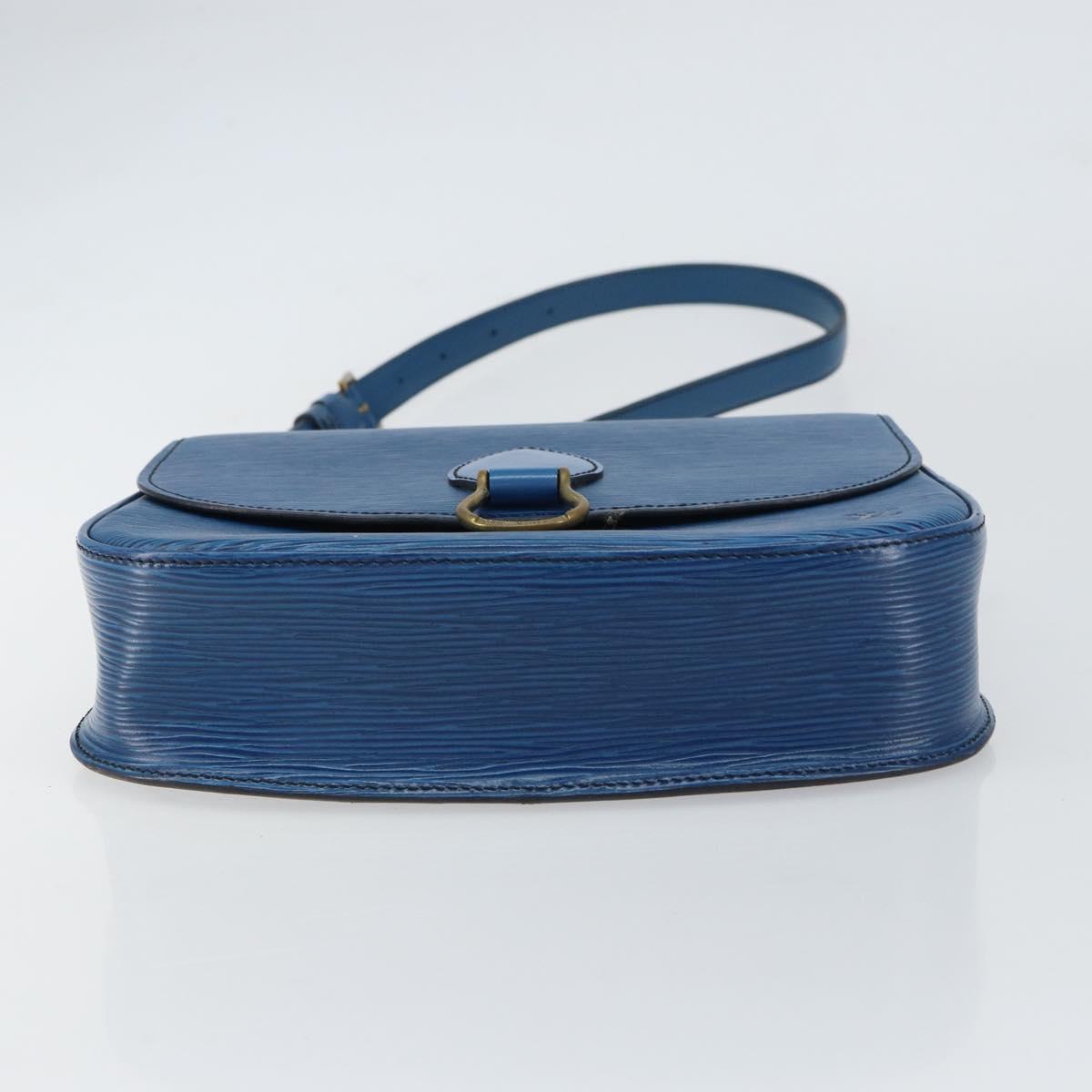 LOUIS VUITTON Epi Saint Cloud GM Shoulder Bag Toledo Blue M52195 LV Auth BA9150