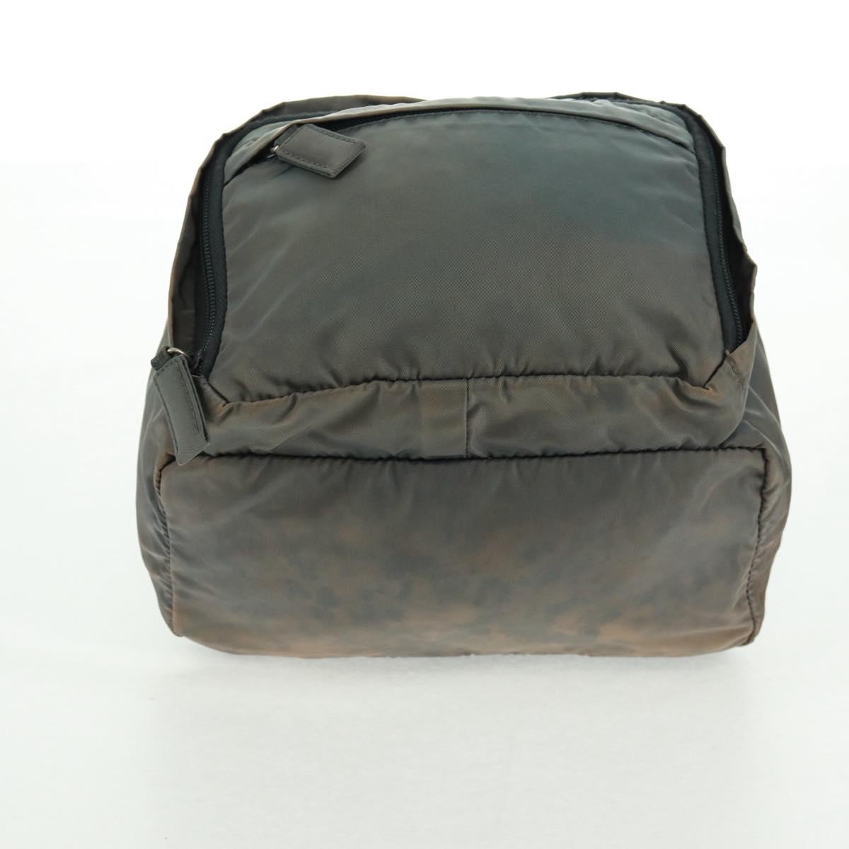 PRADA Backpack Nylon Gray Silver Auth BA9159