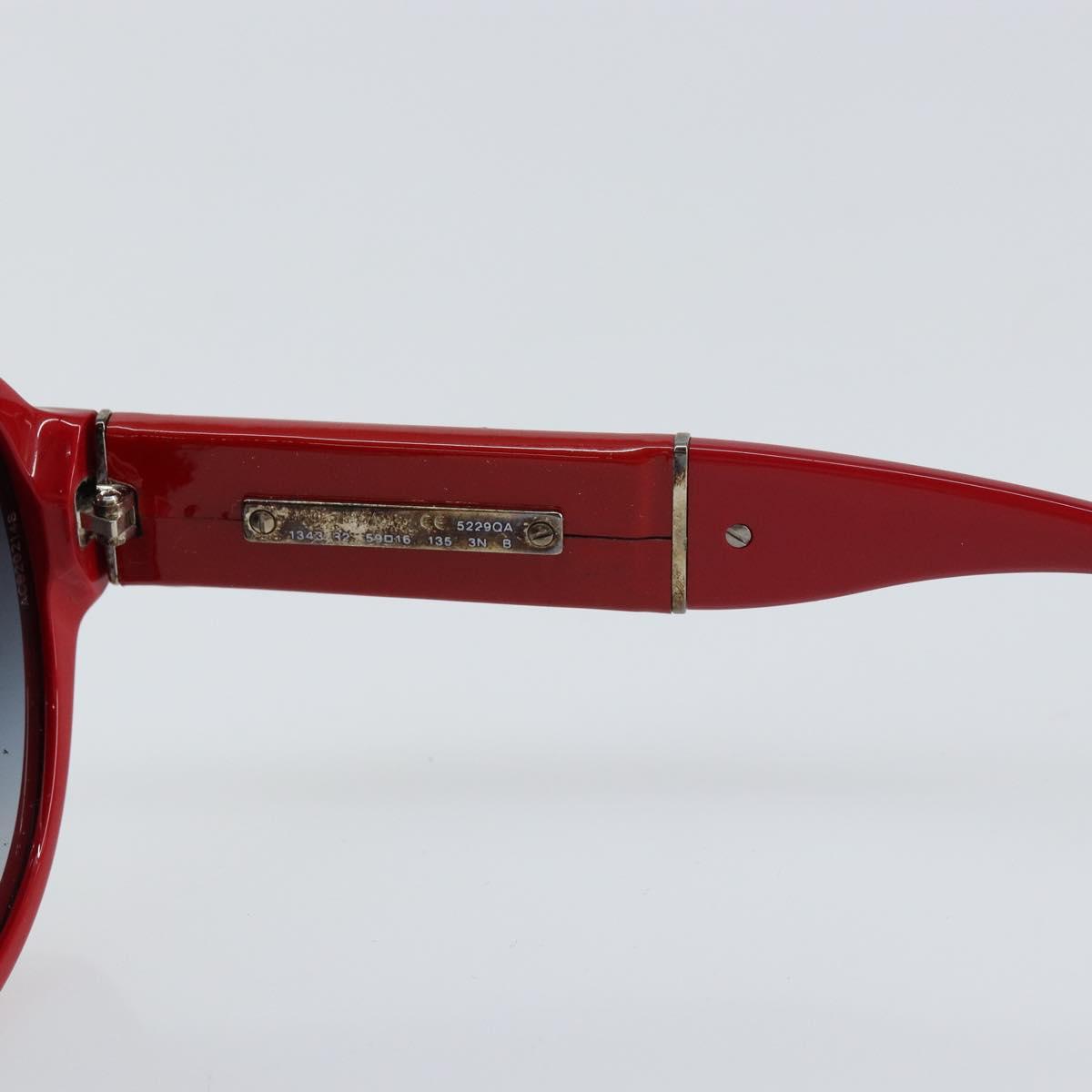 CHANEL Sunglasses plastic Red CC Auth BA9167