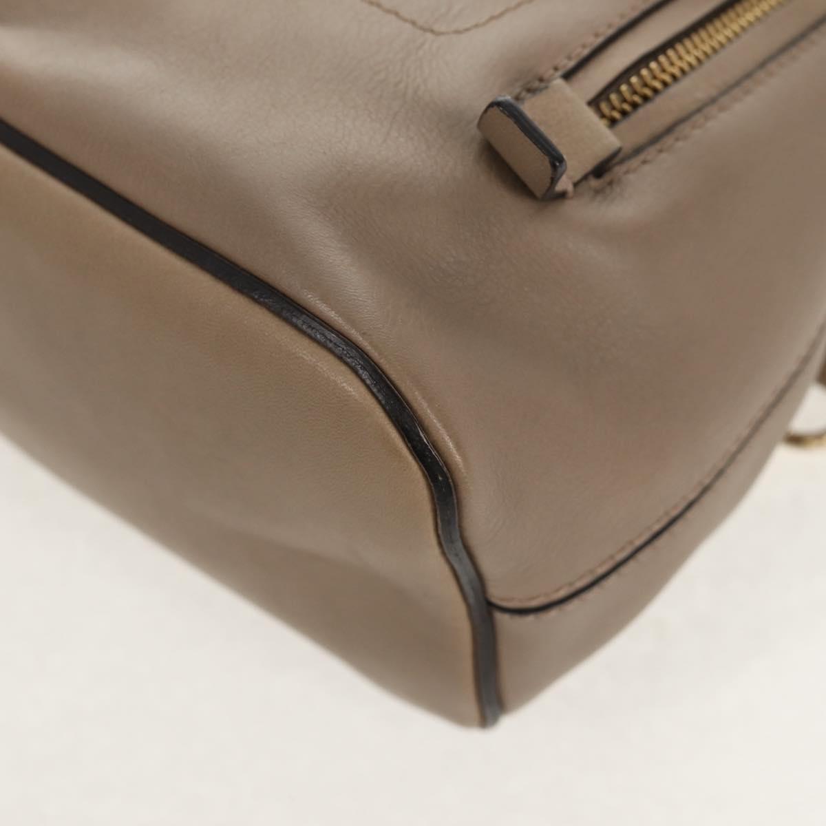 Chloe Fay Backpack Suede Leather 2way Gray Gold Auth BA9172