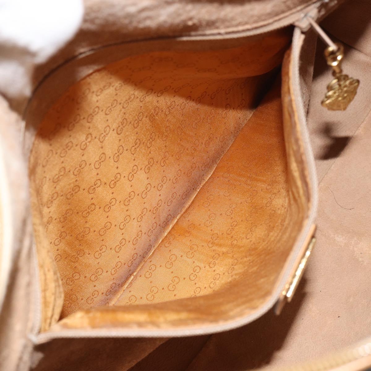 GUCCI Micro GG Supreme Shoulder Bag PVC Beige Gold 104 004 0024 Auth BA9177