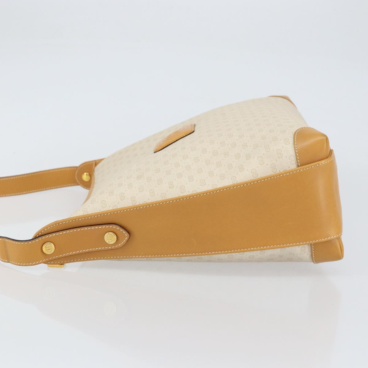 GUCCI Micro GG Supreme Shoulder Bag PVC Beige Gold 104 004 0024 Auth BA9177