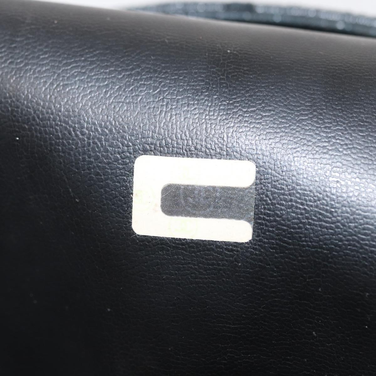 CHANEL Shoulder Bag Lamb Skin Black Gold CC Auth BA9188