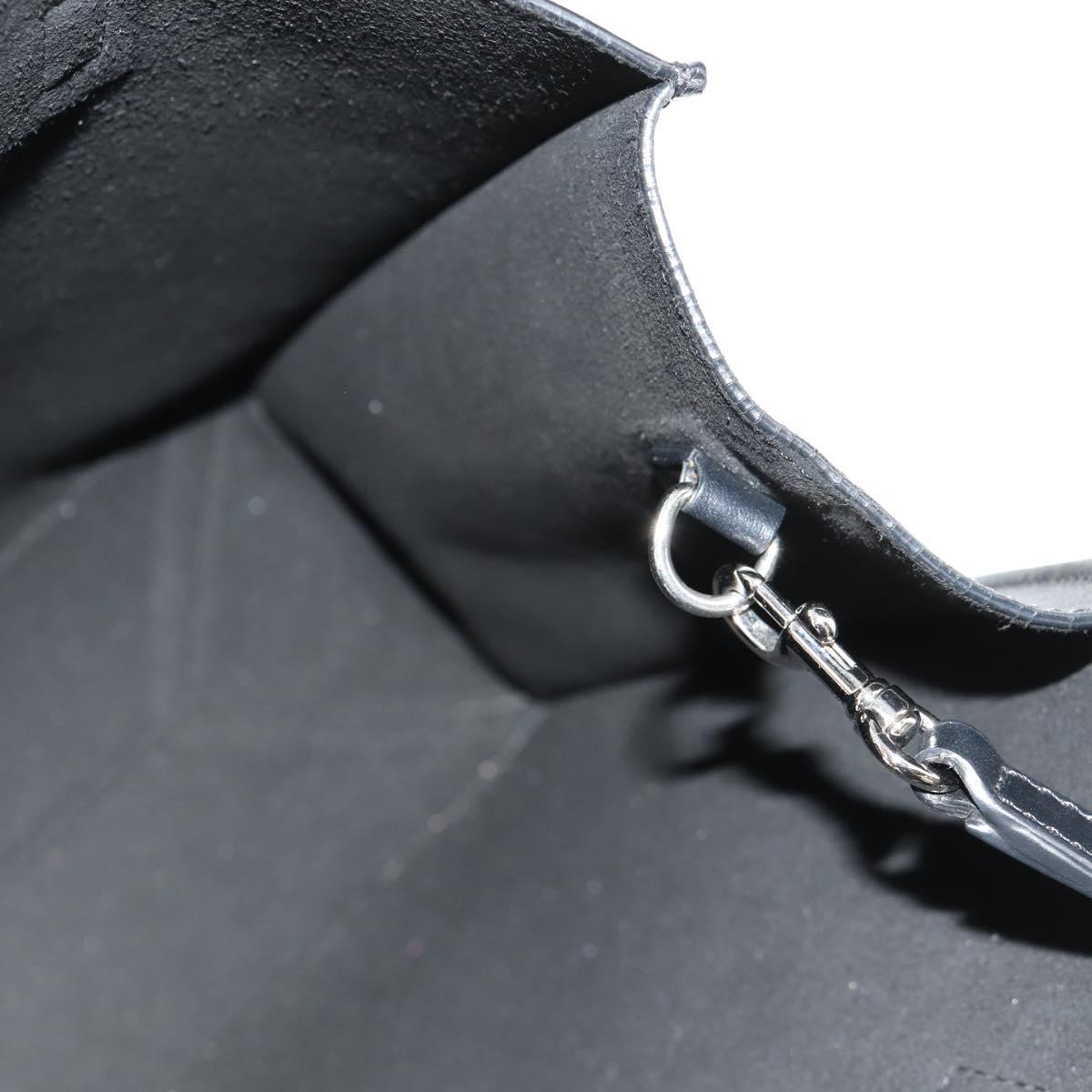 GIVENCHY Hand Bag Leather 2way Black Silver Auth BA9198V