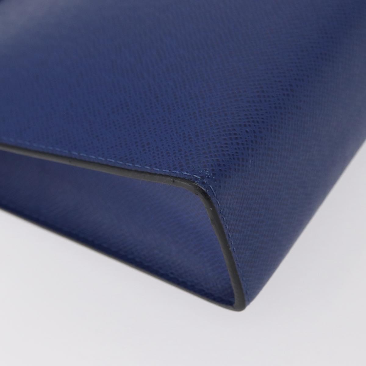LOUIS VUITTON Taiga Leather Pochette Voyager MM Bag Blue M30399 LV Auth BA9205