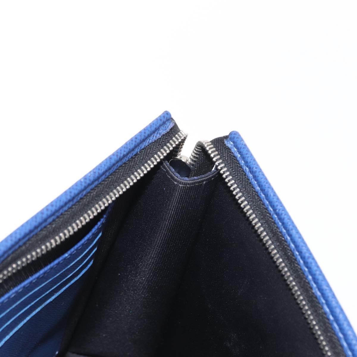 LOUIS VUITTON Taiga Leather Pochette Voyager MM Bag Blue M30399 LV Auth BA9205