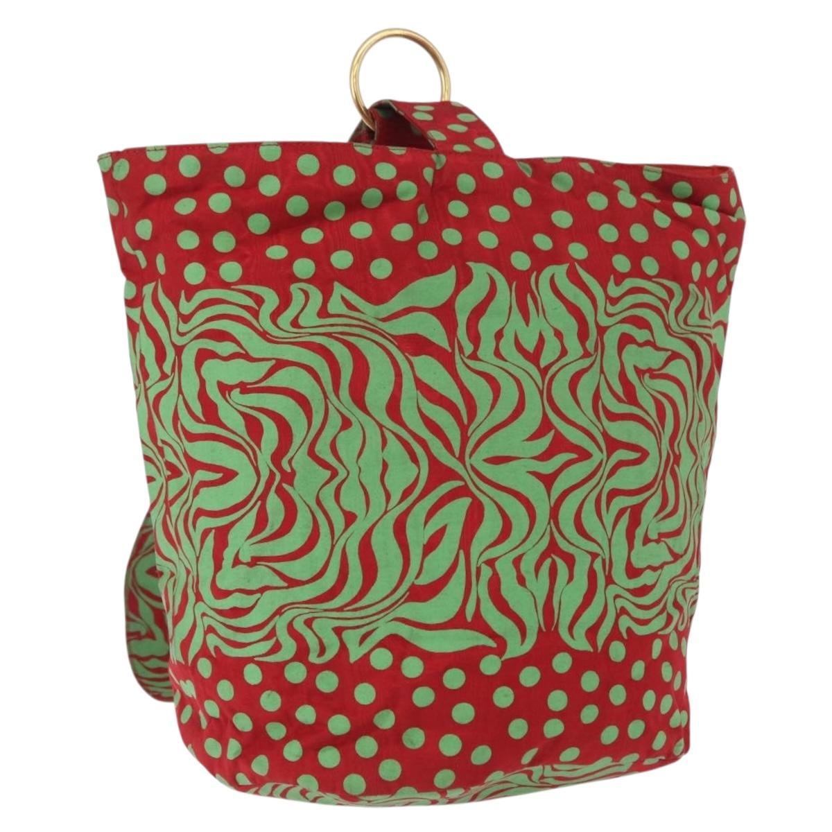 Gianni Versace Shoulder Bag Nylon Red Gold Auth BA9206