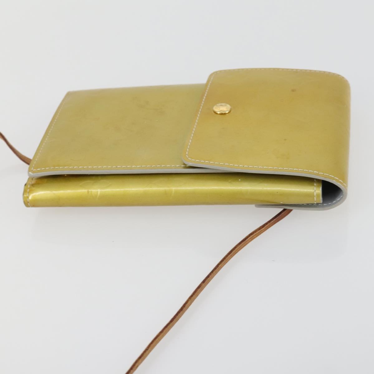 LOUIS VUITTON Monogram Vernis Epi Pouch 3 Set Yellow Beige LV Auth BA9212