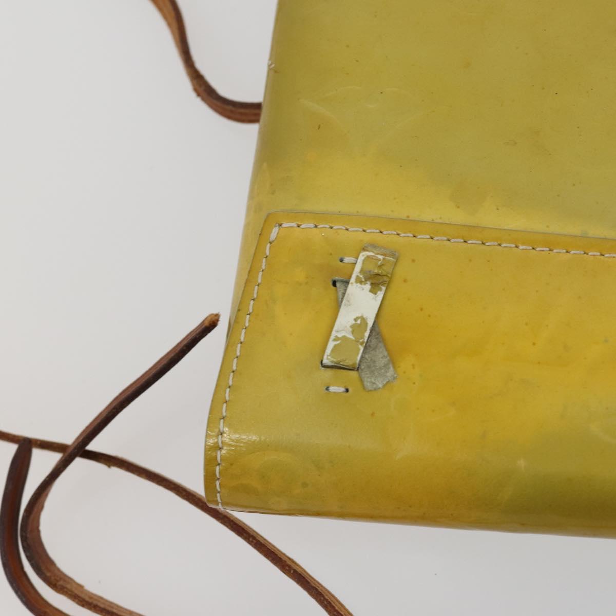 LOUIS VUITTON Monogram Vernis Epi Pouch 3 Set Yellow Beige LV Auth BA9212