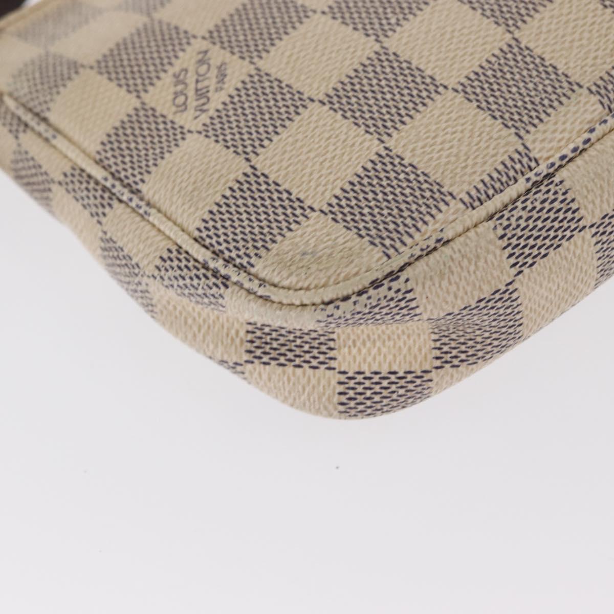 LOUIS VUITTON Damier Azur Pochette Accessoires Pouch N51986 LV Auth BA9215