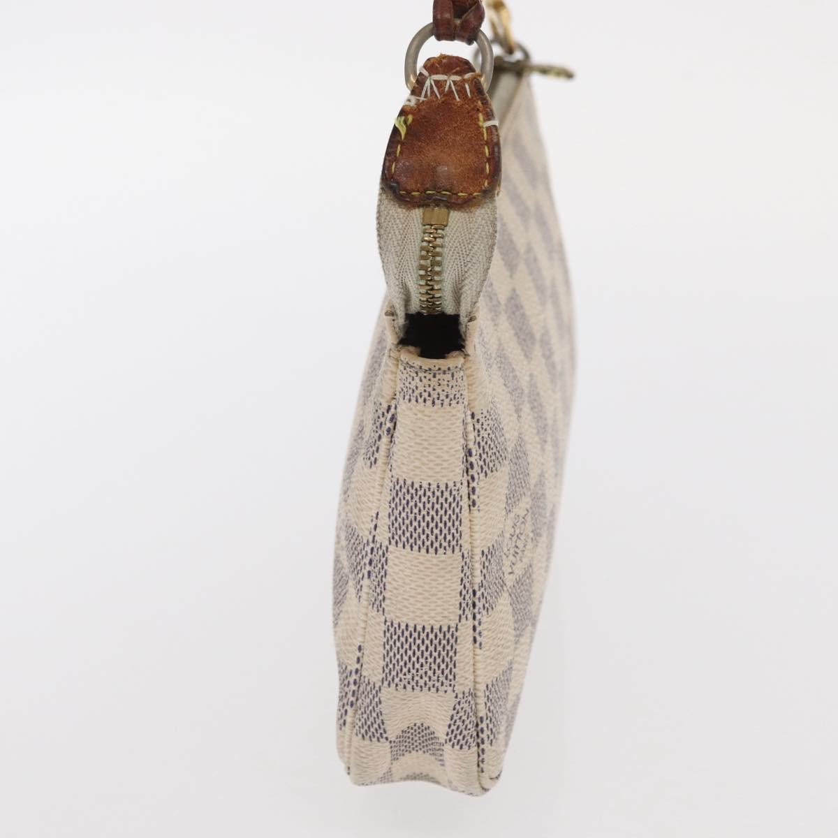 LOUIS VUITTON Damier Azur Pochette Accessoires Pouch N51986 LV Auth BA9215