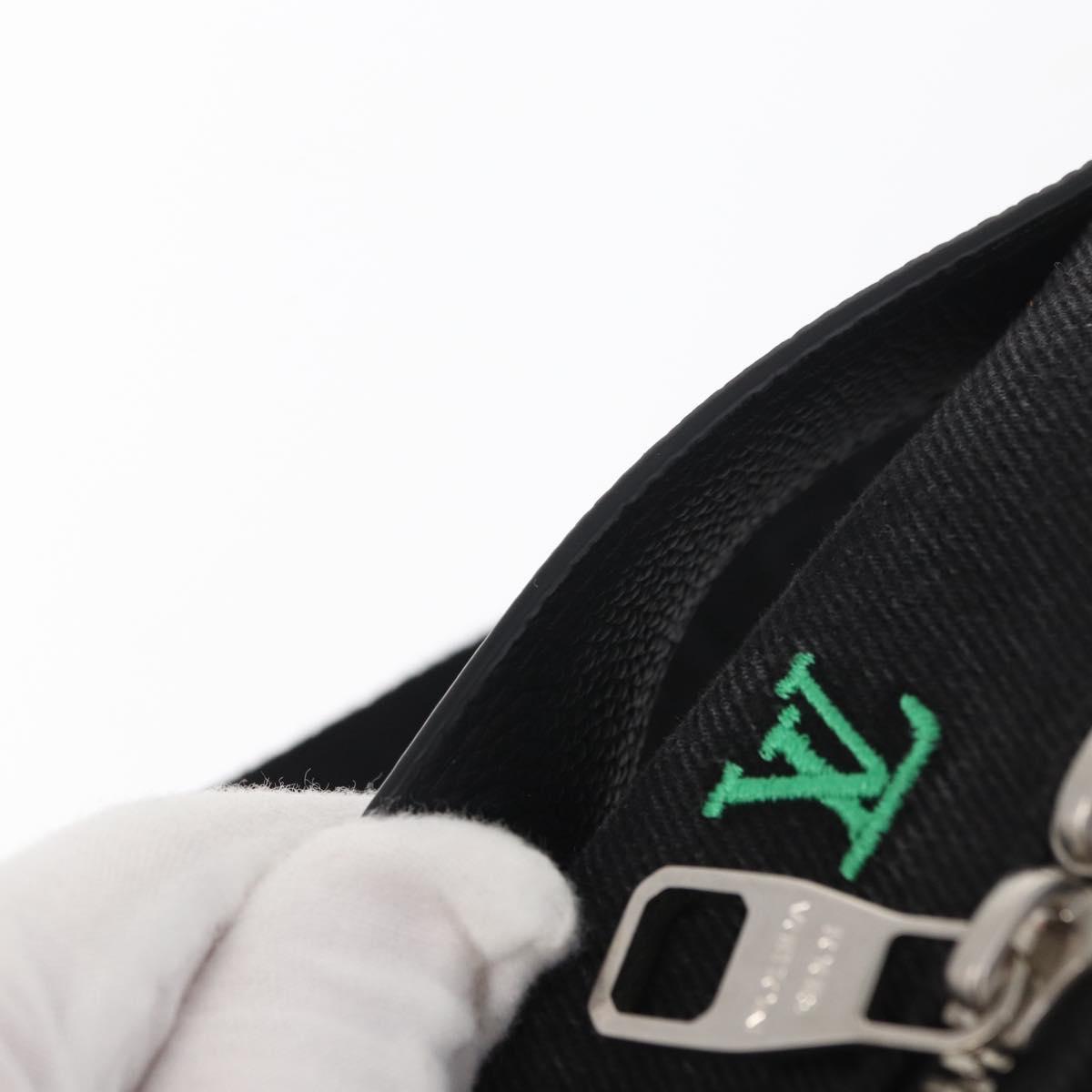 LOUIS VUITTON Monogram Denim Rush Bum Bag Denim Black M13961 Auth BA9222SAM