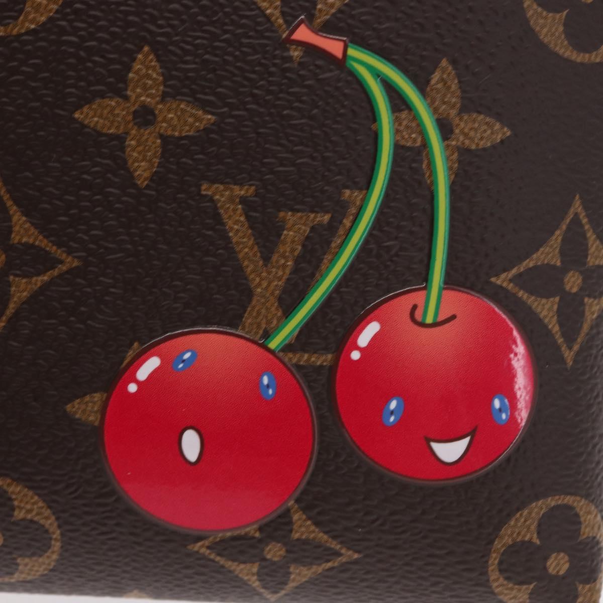 LOUIS VUITTON Monogram Cherry Pochette Cosmetic PM Pouch M13766 LV Auth BA9228SM