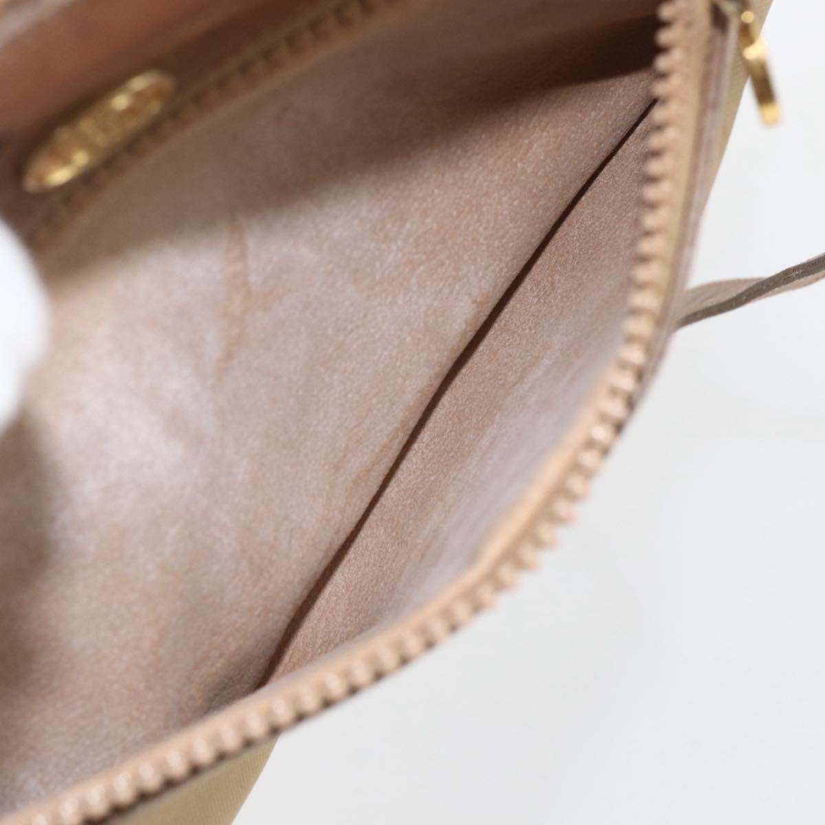 GUCCI Web Sherry Line Shoulder Bag Canvas Beige Gold Auth BA9238