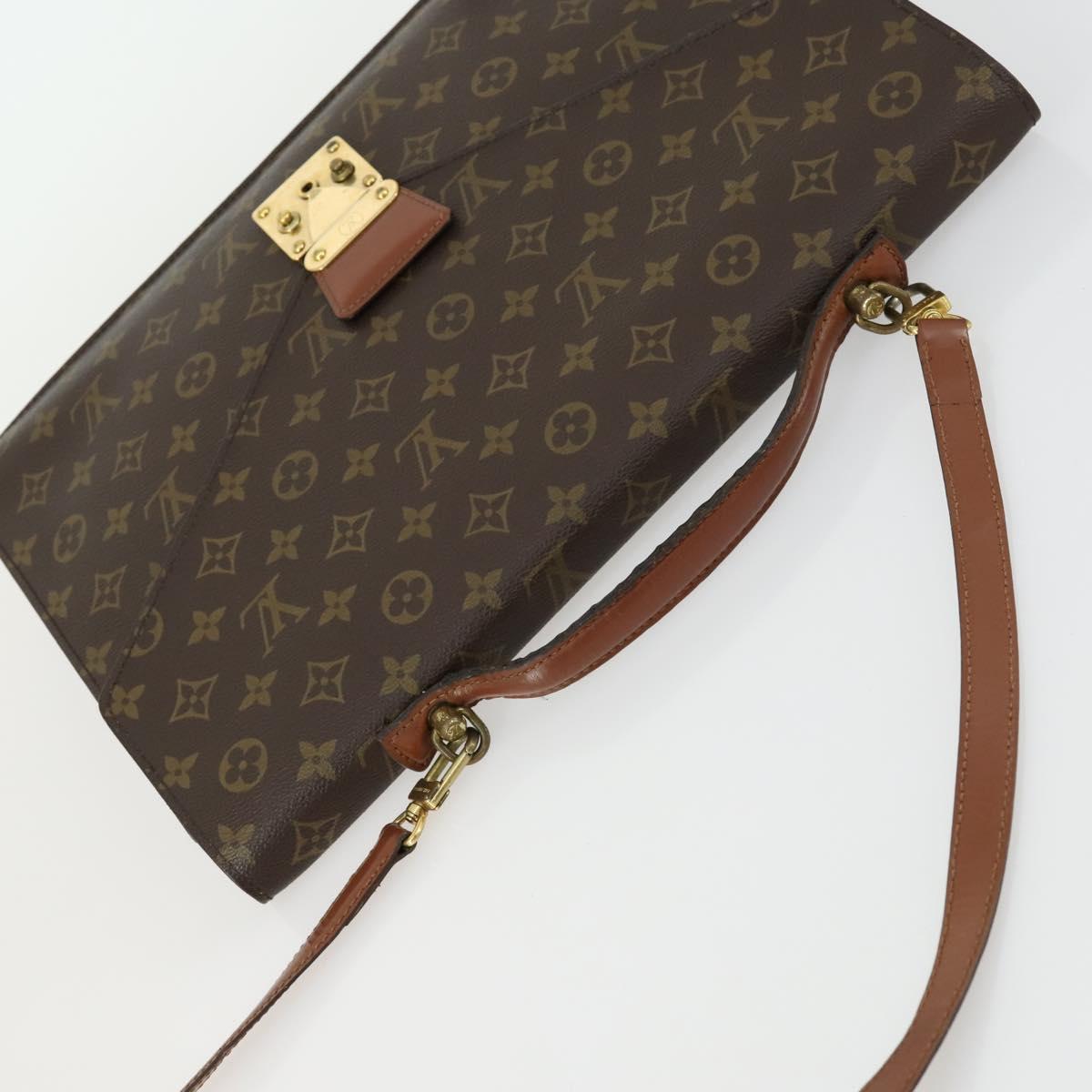 LOUIS VUITTON Monogram Porte Documents Bandouliere Bag M53338 LV Auth BA9240
