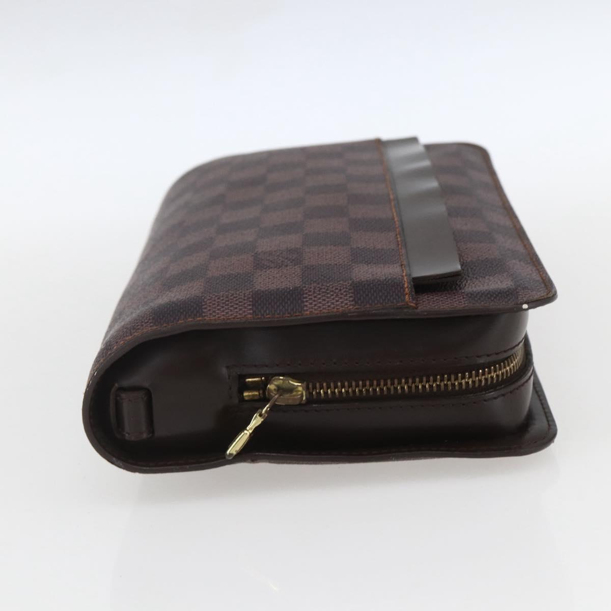 LOUIS VUITTON Damier Ebene Saint Louis Clutch Bag N51993 LV Auth BA9242