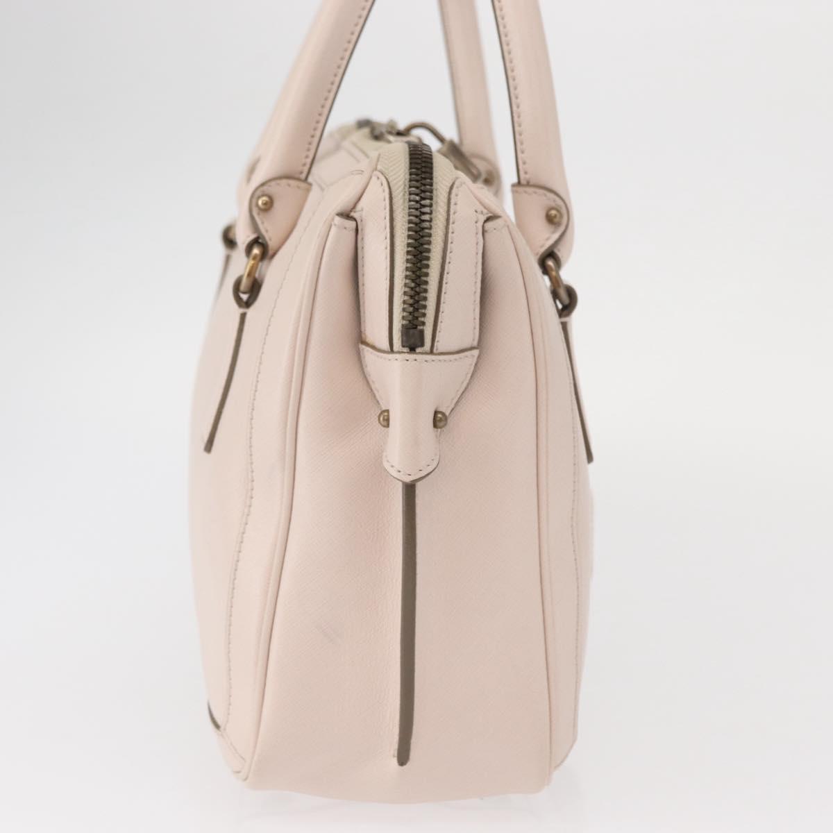Salvatore Ferragamo Gancini Tote Bag Leather Pink Auth BA9245