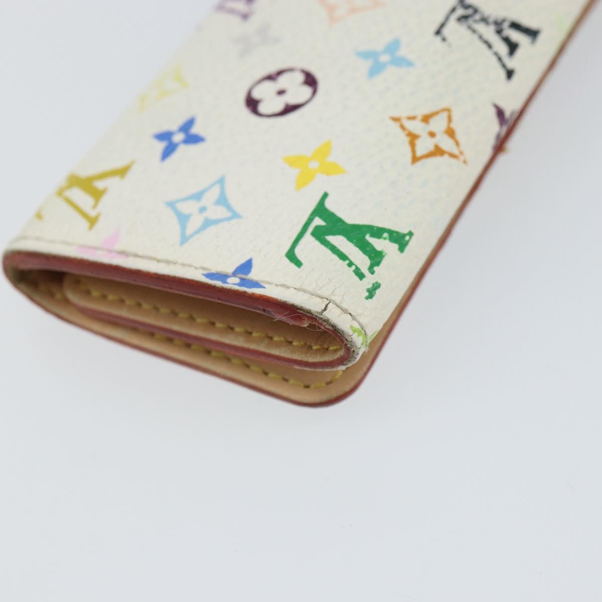 LOUIS VUITTON Monogram Multicolor Multicles 4 Key Case White M93731 Auth BA9258