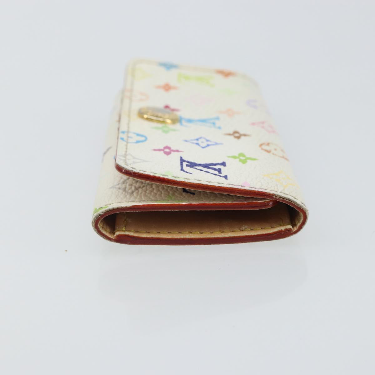 LOUIS VUITTON Monogram Multicolor Multicles 4 Key Case White M93731 Auth BA9258