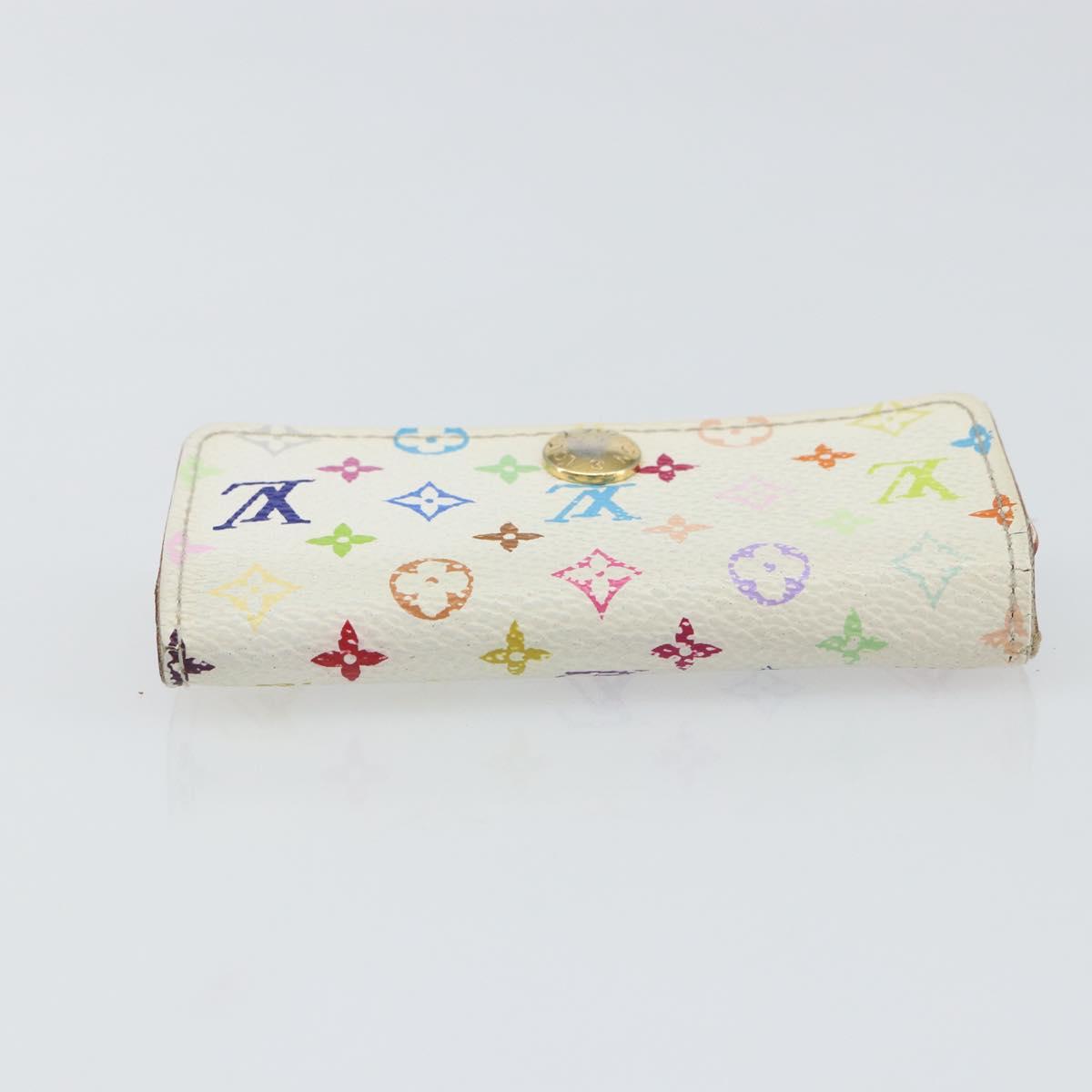 LOUIS VUITTON Monogram Multicolor Multicles 4 Key Case White M93731 Auth BA9258