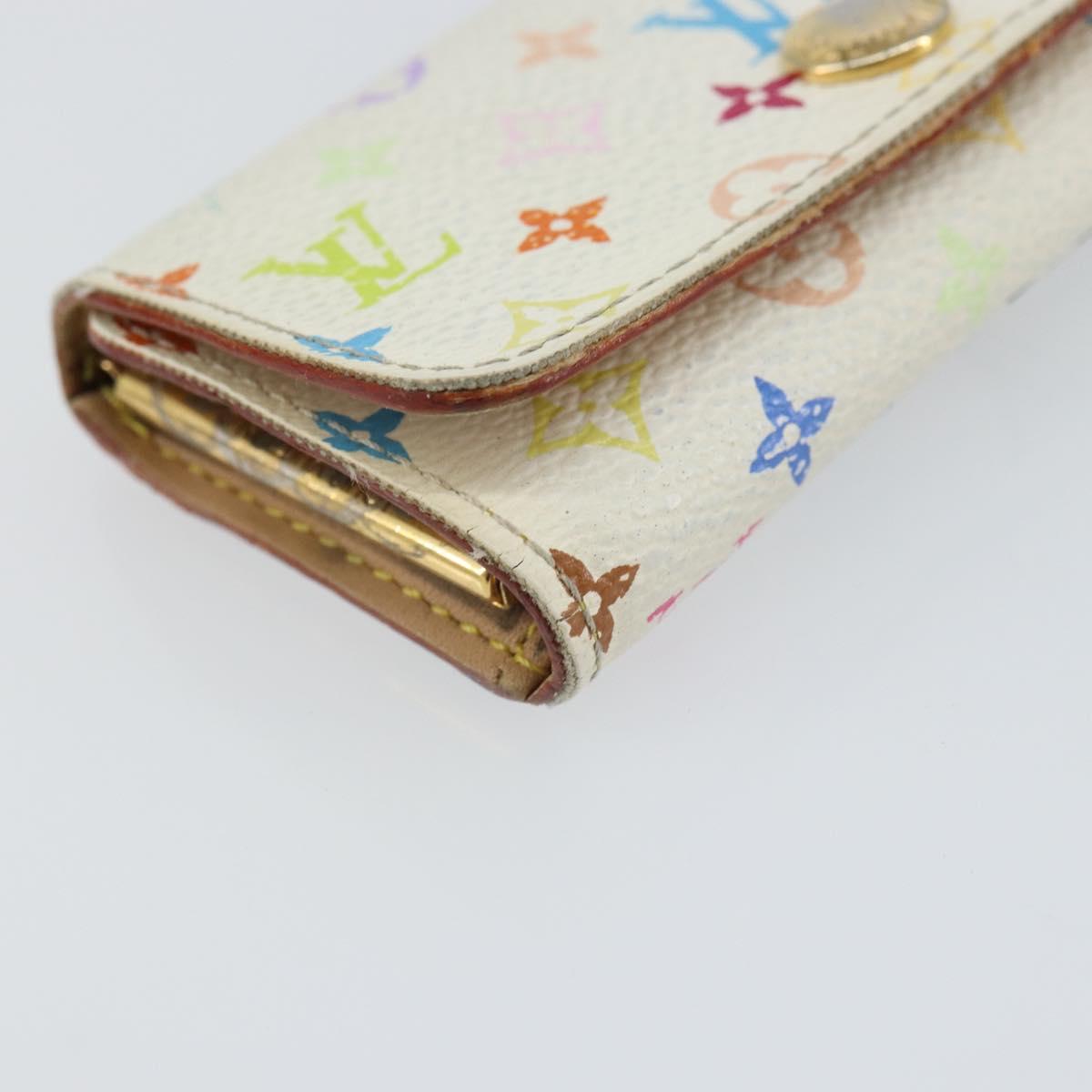 LOUIS VUITTON Monogram Multicolor Multicles 4 Key Case White M93731 Auth BA9258