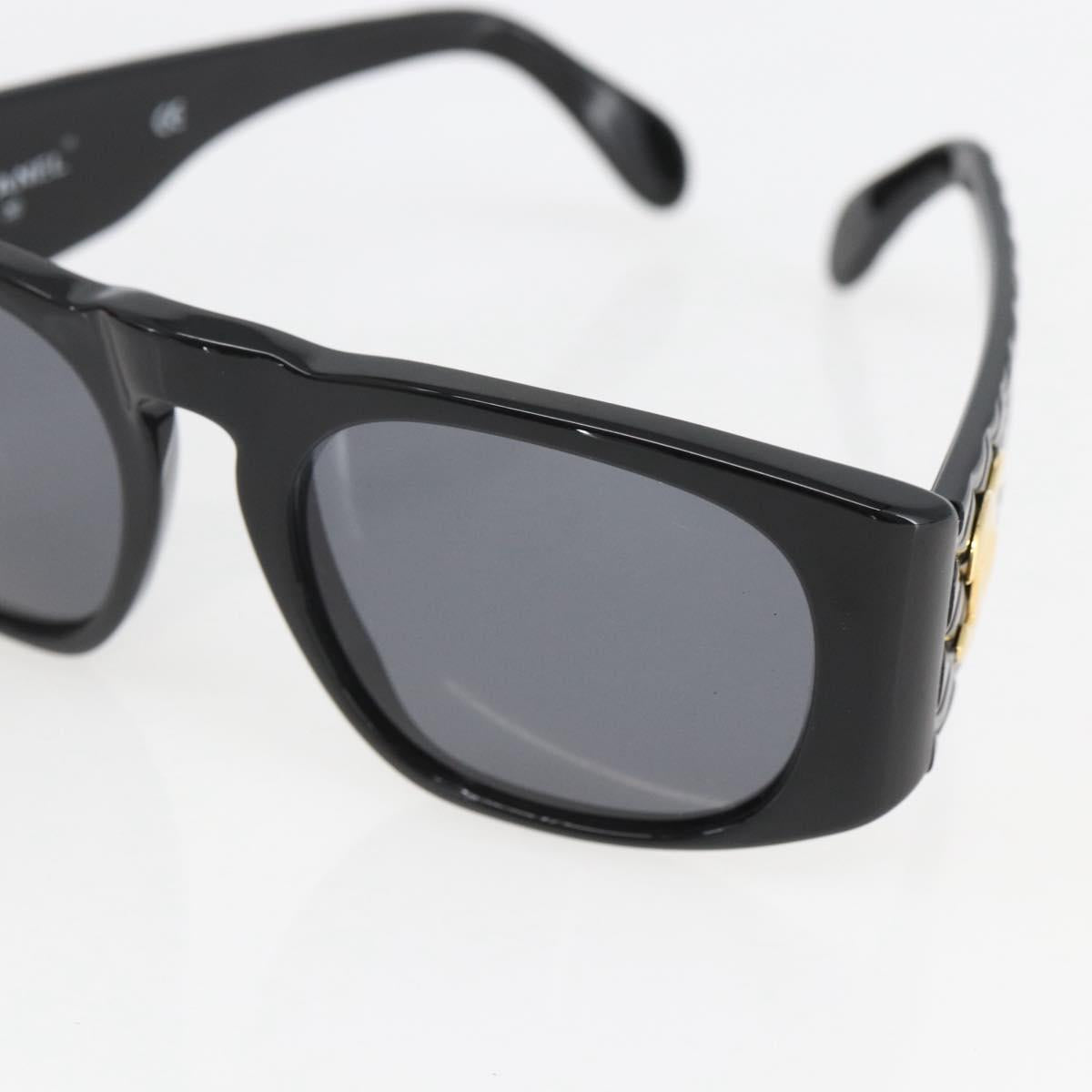 CHANEL Matelasse Sunglasses plastic Black CC Auth BA9264