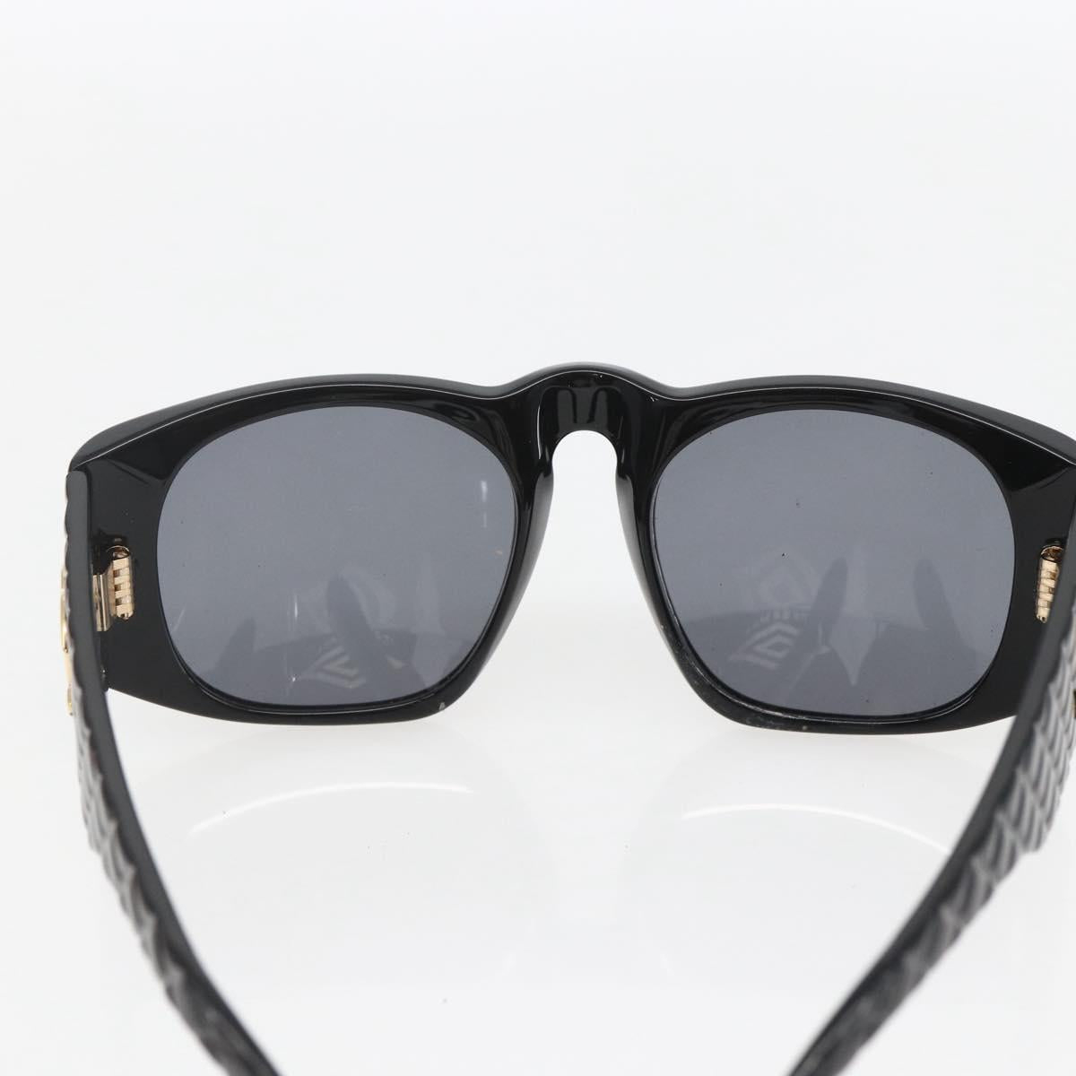 CHANEL Matelasse Sunglasses plastic Black CC Auth BA9264