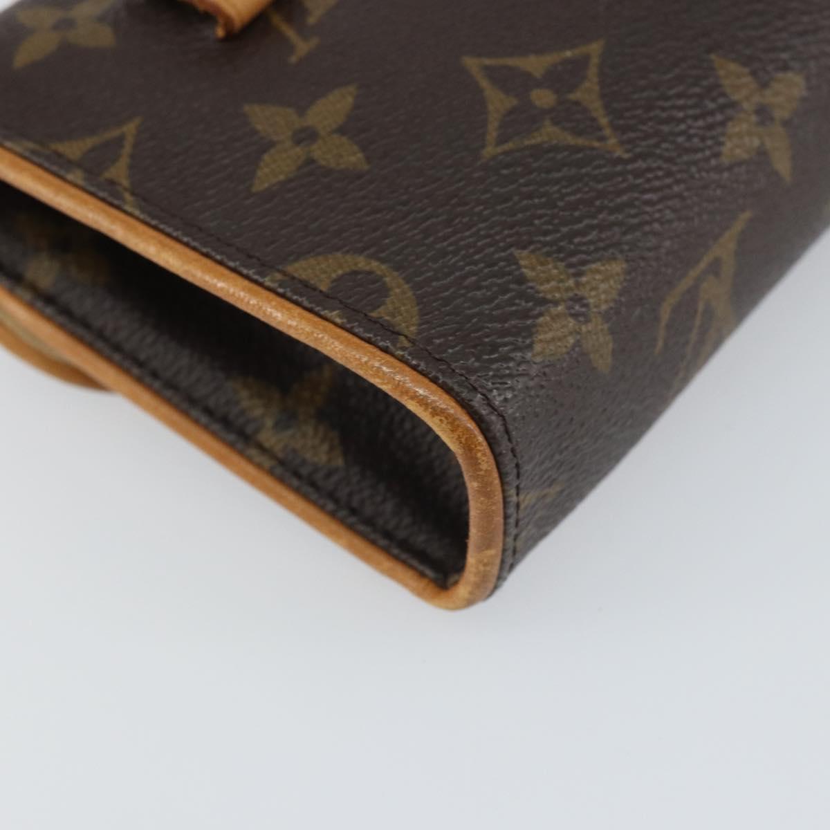 LOUIS VUITTON Monogram Pochette Florentine Waist bag M51855 LV Auth BA9268