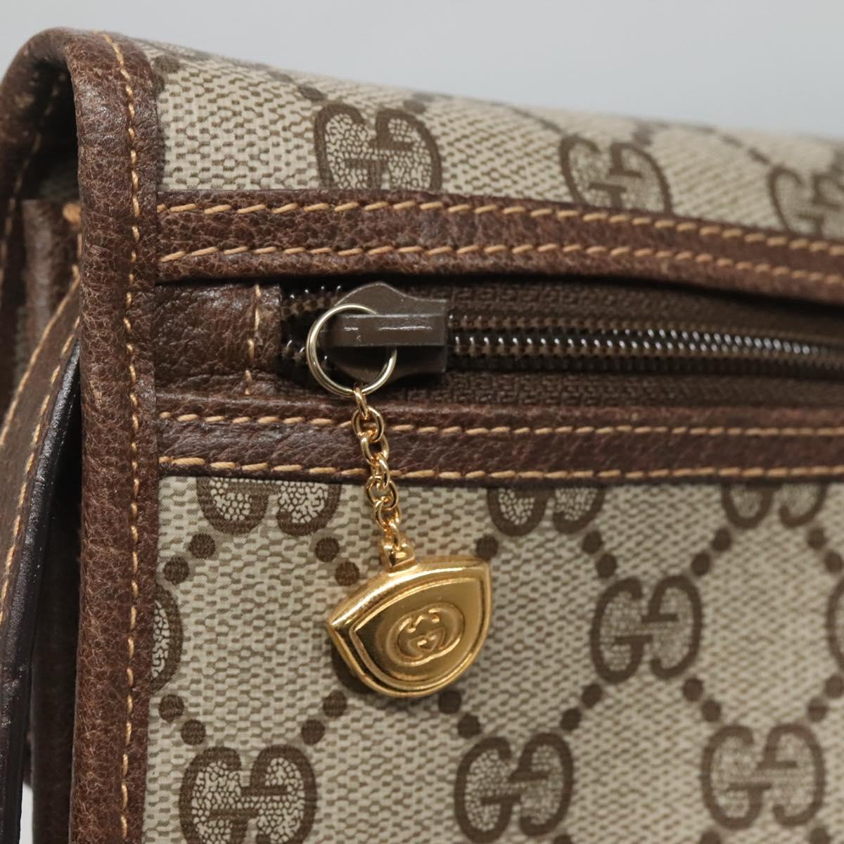 GUCCI GG Supreme Shoulder Bag PVC Beige 004 904 0671 Auth BA927