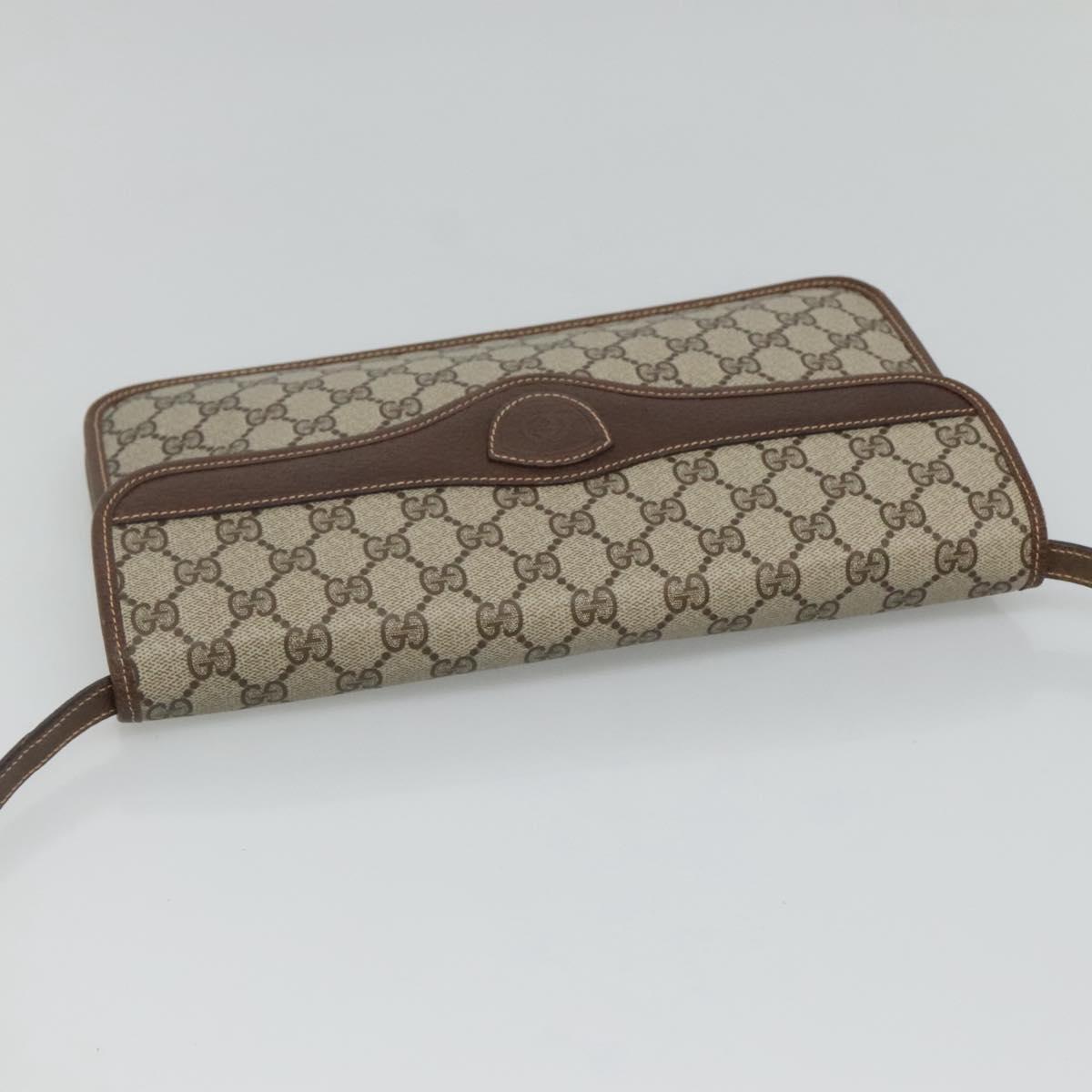 GUCCI GG Supreme Shoulder Bag PVC Beige 004 904 0671 Auth BA927