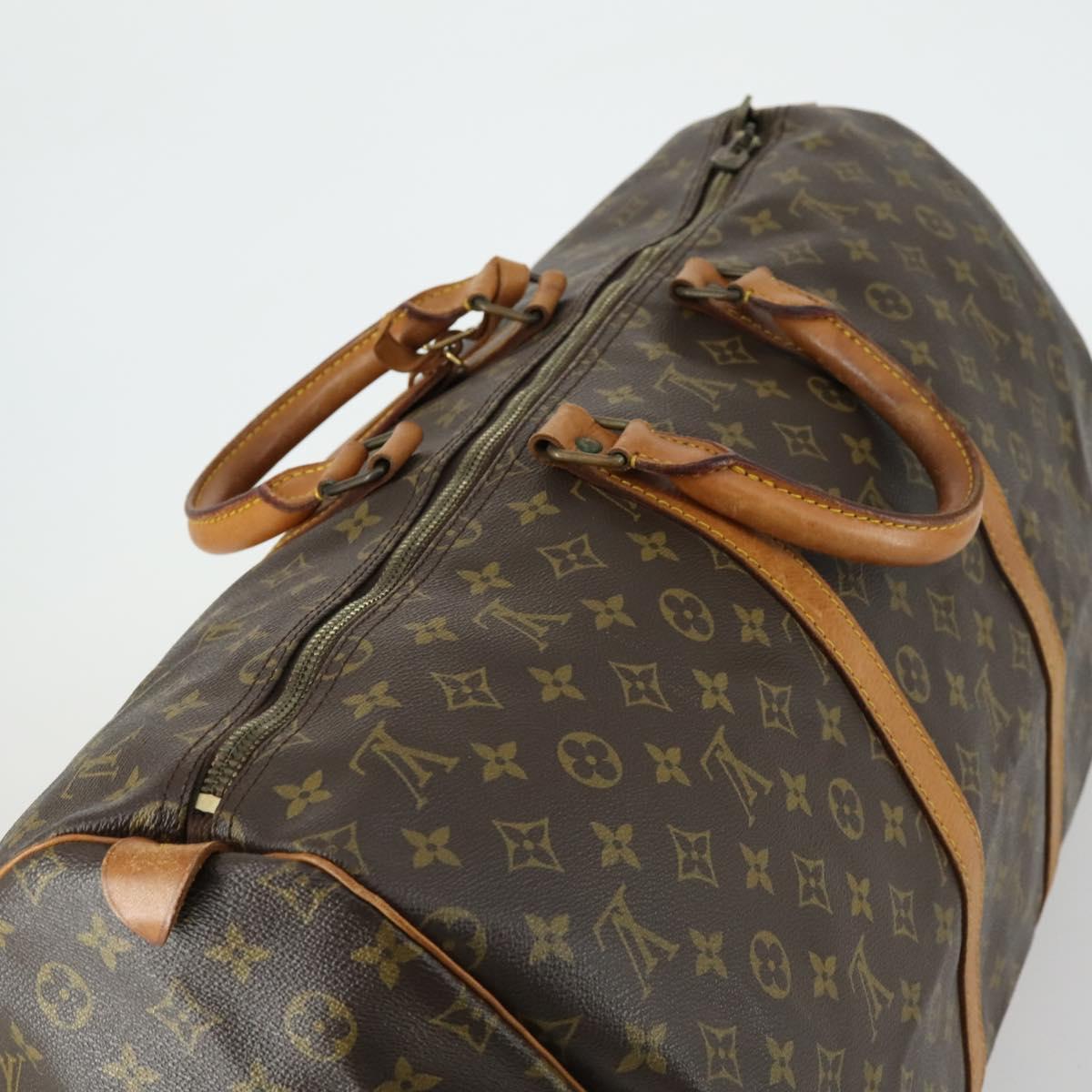LOUIS VUITTON Monogram Keepall 55 Boston Bag M41424 LV Auth BA9282
