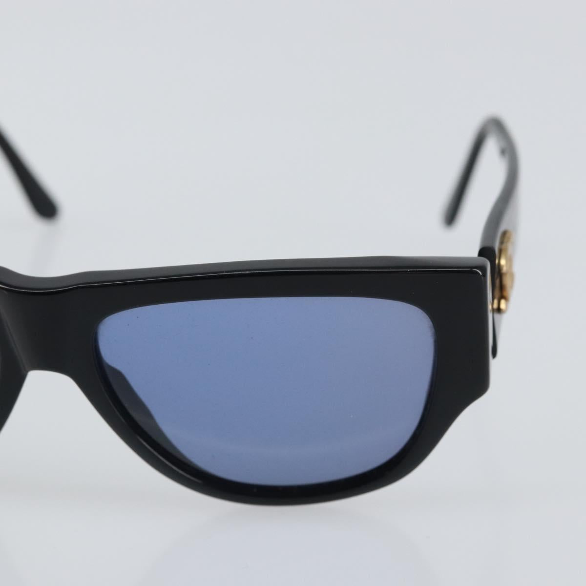 CHANEL COCO Mark Sunglasses plastic Black CC Auth BA9291