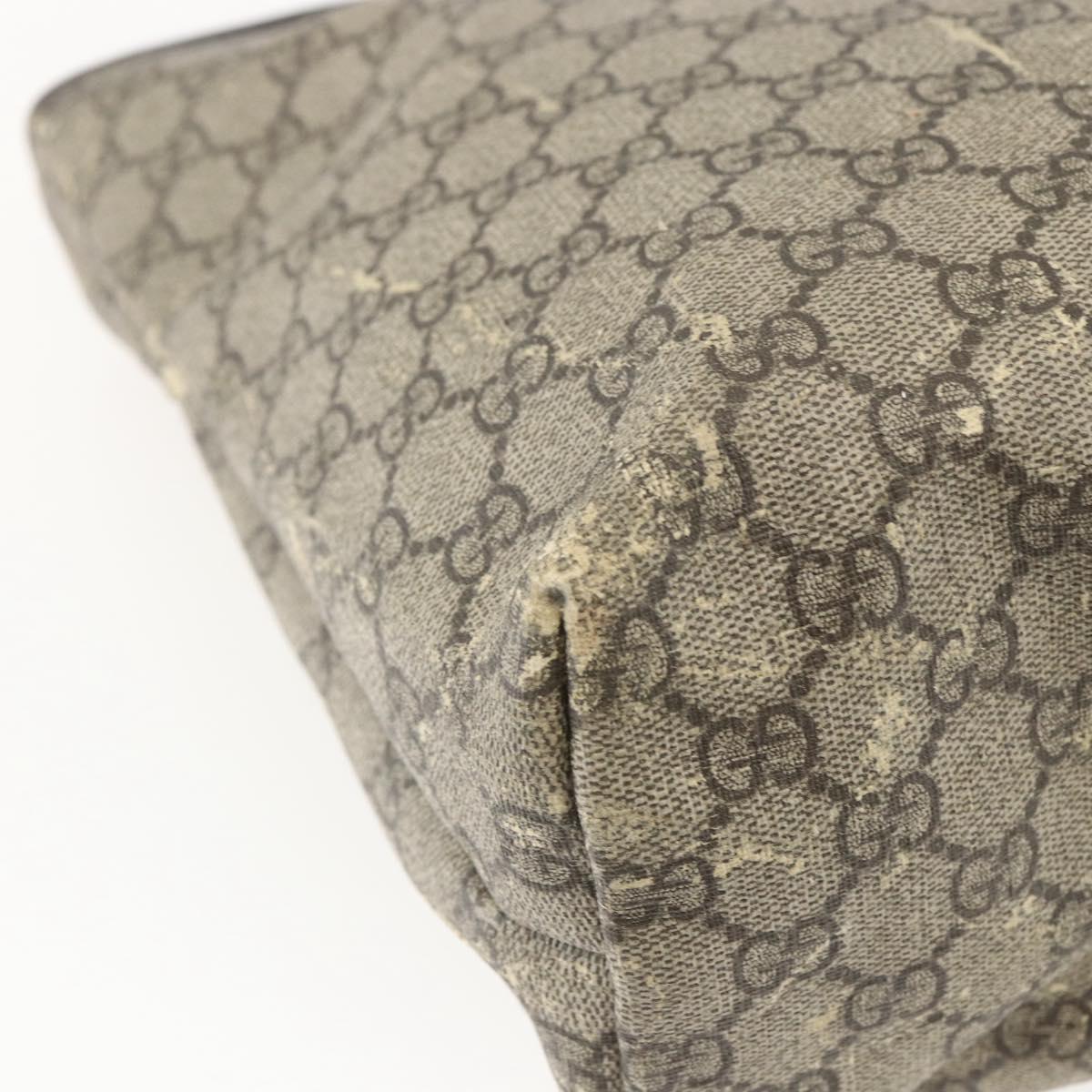 GUCCI GG Supreme Tote Bag PVC Beige 211137 Auth BA9292