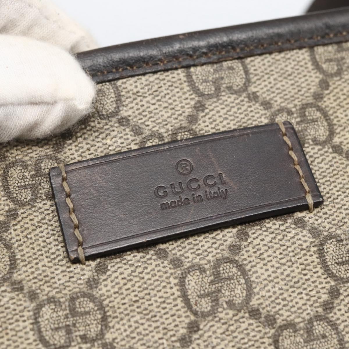 GUCCI GG Supreme Tote Bag PVC Beige 211137 Auth BA9292
