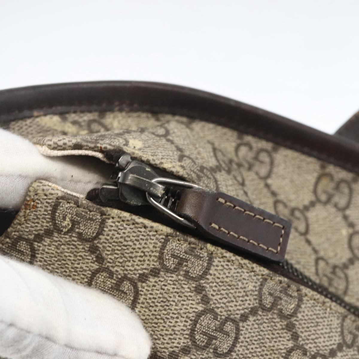 GUCCI GG Supreme Tote Bag PVC Beige 211137 Auth BA9292