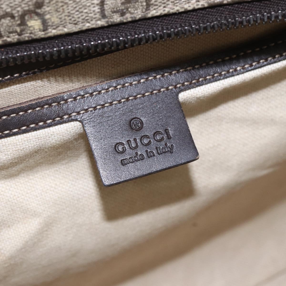 GUCCI GG Supreme Tote Bag PVC Beige 211137 Auth BA9292