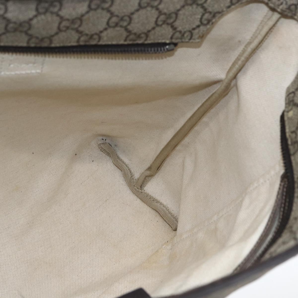 GUCCI GG Supreme Tote Bag PVC Beige 211137 Auth BA9292