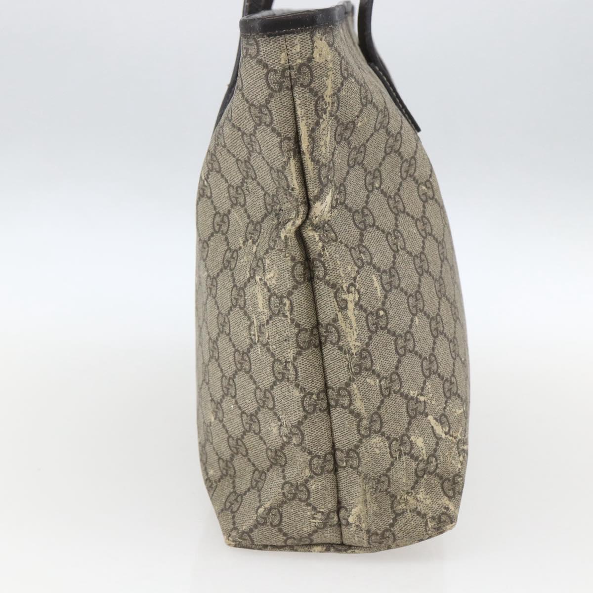 GUCCI GG Supreme Tote Bag PVC Beige 211137 Auth BA9292