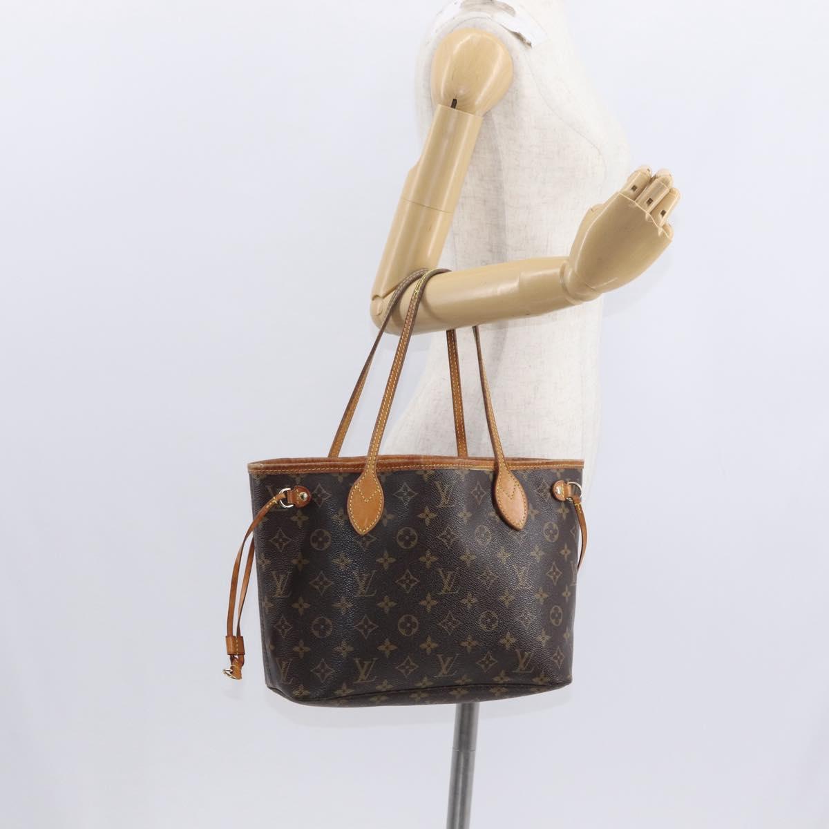 LOUIS VUITTON Monogram Neverfull PM Tote Bag M40155 LV Auth BA9297