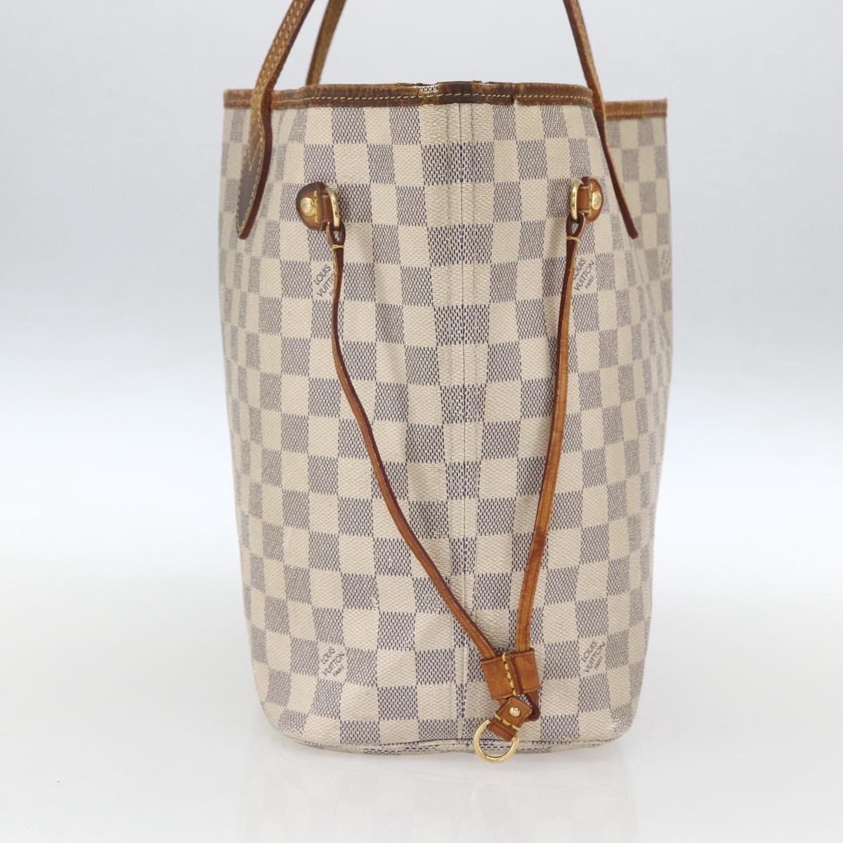 LOUIS VUITTON Damier Azur Neverfull MM Tote Bag N41605 LV Auth BA9303