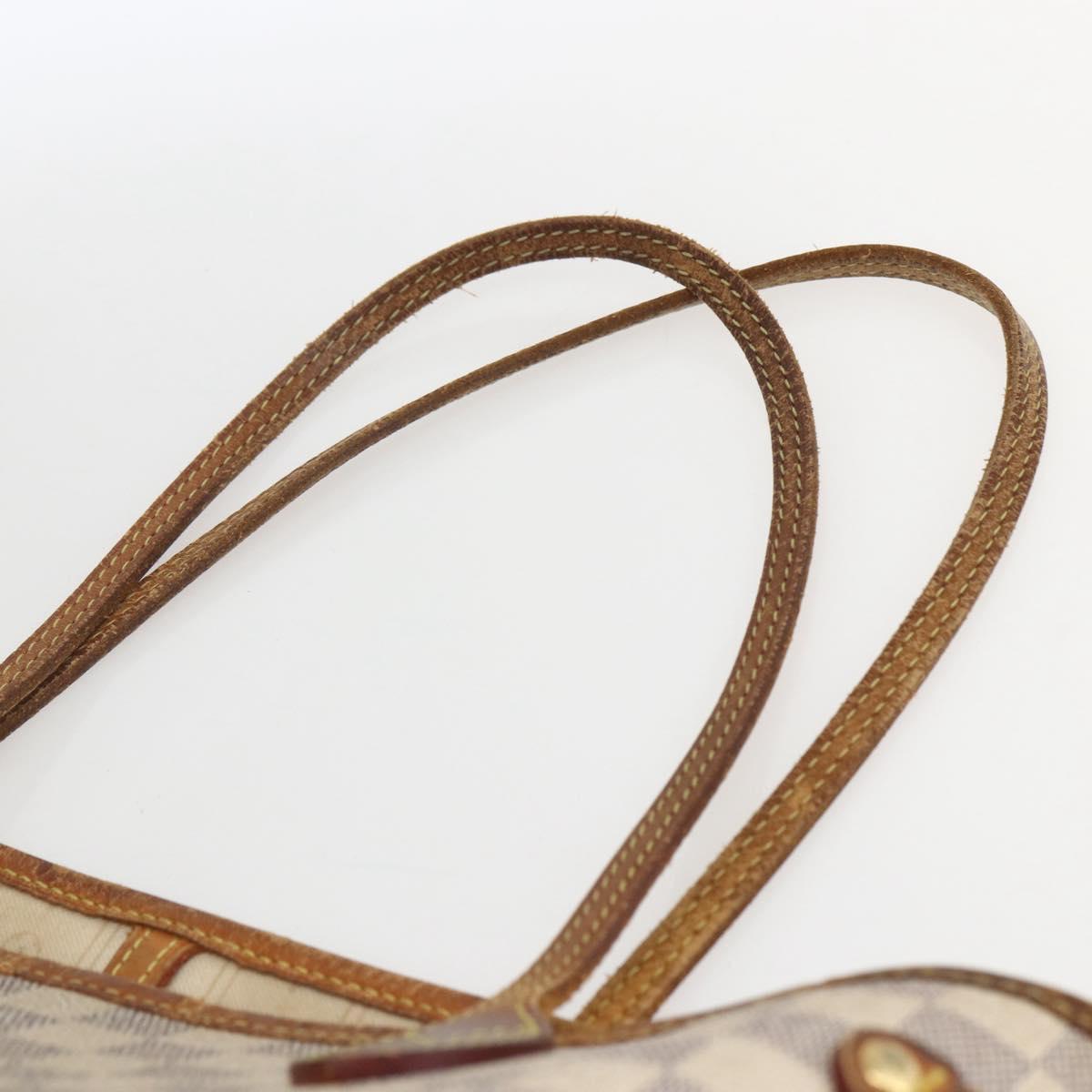 LOUIS VUITTON Damier Azur Neverfull MM Tote Bag N41605 LV Auth BA9303